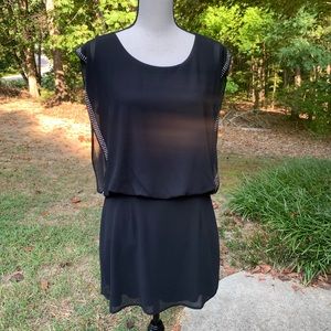 Beaded sleeve mini dress